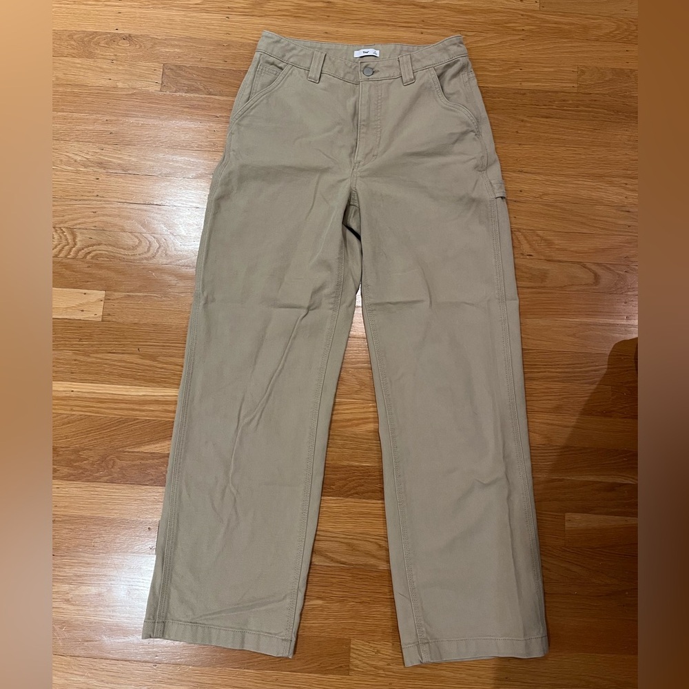 TNA tan cargo pants, size 4